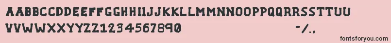F...Vermont Font – Black Fonts on Pink Background