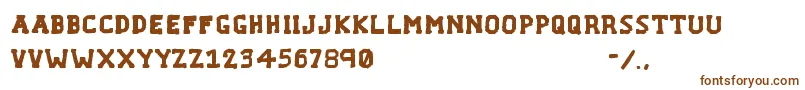 F...Vermont-fontti – ruskeat fontit valkoisella taustalla
