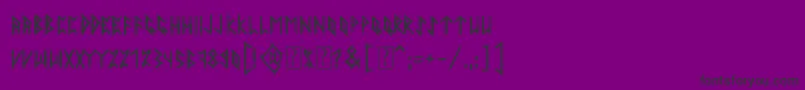 AncientRunes11 Font – Black Fonts on Purple Background