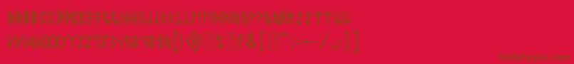 AncientRunes11 Font – Brown Fonts on Red Background