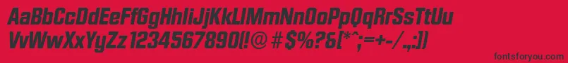 DiamanteserialXboldItalic Font – Black Fonts on Red Background