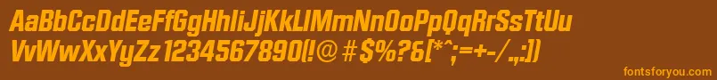 DiamanteserialXboldItalic Font – Orange Fonts on Brown Background