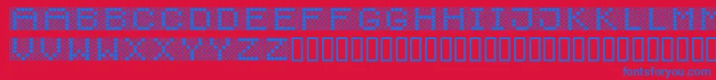 Diodos Font – Blue Fonts on Red Background