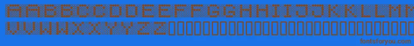Diodos Font – Brown Fonts on Blue Background