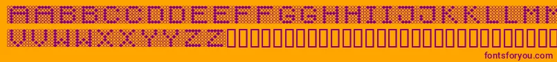 Diodos Font – Purple Fonts on Orange Background