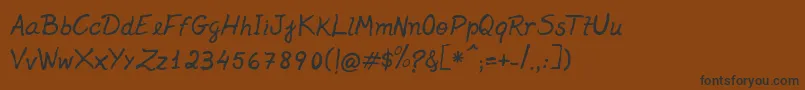 Jenelson Font – Black Fonts on Brown Background