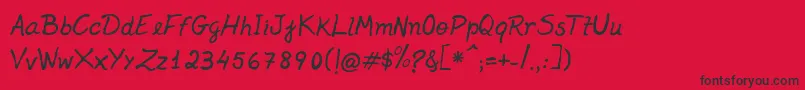 Jenelson Font – Black Fonts on Red Background