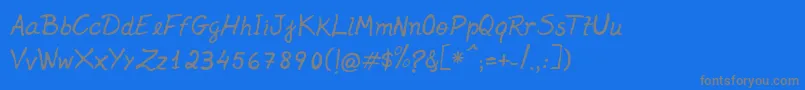 Jenelson Font – Gray Fonts on Blue Background