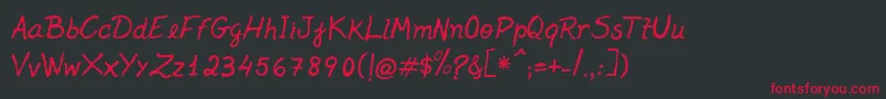 Jenelson Font – Red Fonts on Black Background