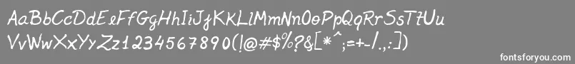 Jenelson Font – White Fonts on Gray Background