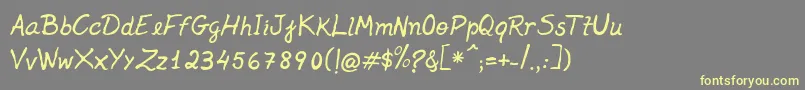 Jenelson Font – Yellow Fonts on Gray Background