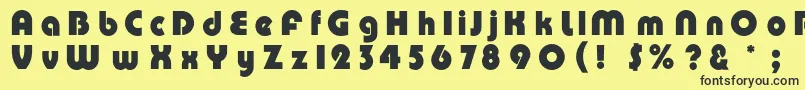 Pumpc Font – Black Fonts on Yellow Background