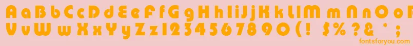 Pumpc Font – Orange Fonts on Pink Background