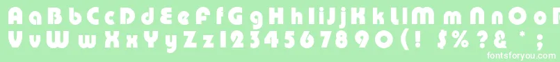 Pumpc Font – White Fonts on Green Background