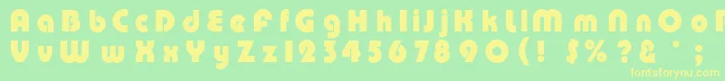 Pumpc Font – Yellow Fonts on Green Background