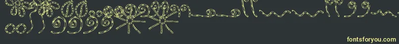 Saiba mais sobre a fonte MtfChunkieDoodle Fonte MtfChunkieDoodle – fontes amarelas em um fundo preto