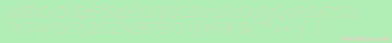 TangerserifwideUltralight Font – Pink Fonts on Green Background