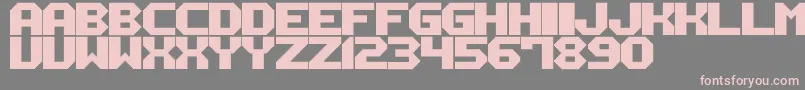 フォントM12MachBiker – 灰色の背景にピンクのフォント