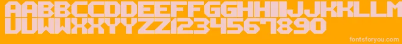 M12MachBiker Font – Pink Fonts on Orange Background