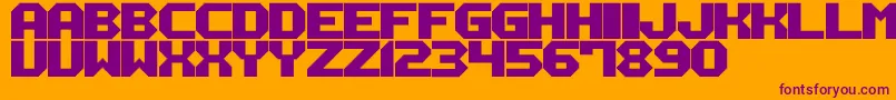 M12MachBiker Font – Purple Fonts on Orange Background