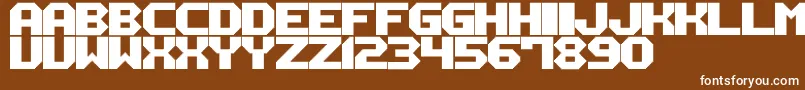 M12MachBiker Font – White Fonts on Brown Background