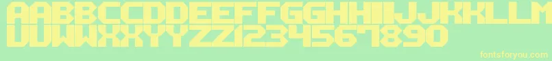 M12MachBiker Font – Yellow Fonts on Green Background