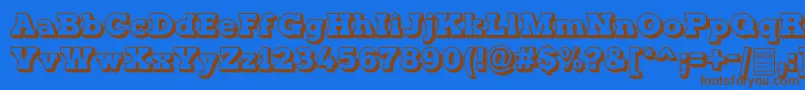 TyposterOutlineDemo Font – Brown Fonts on Blue Background