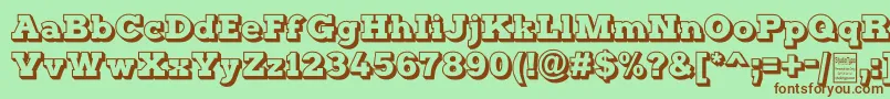 TyposterOutlineDemo Font – Brown Fonts on Green Background
