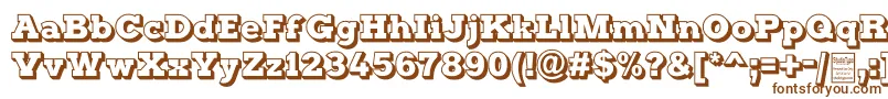 TyposterOutlineDemo-fontti – ruskeat fontit