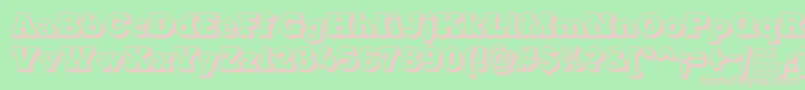 Шрифт TyposterOutlineDemo – розовые шрифты на зелёном фоне