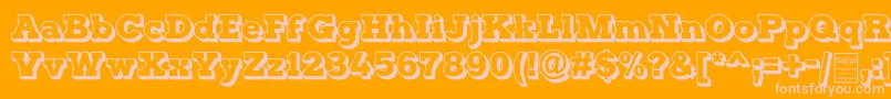 TyposterOutlineDemo Font – Pink Fonts on Orange Background