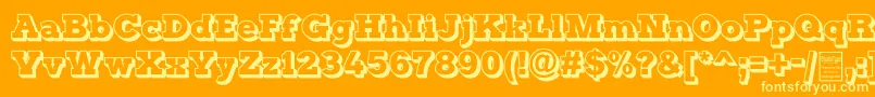 fuente TyposterOutlineDemo – Fuentes Amarillas Sobre Fondo Naranja