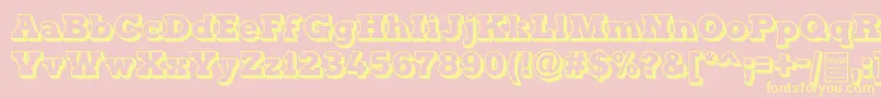 fuente TyposterOutlineDemo – Fuentes Amarillas Sobre Fondo Rosa