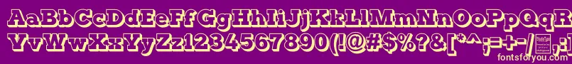 TyposterOutlineDemo Font – Yellow Fonts on Purple Background