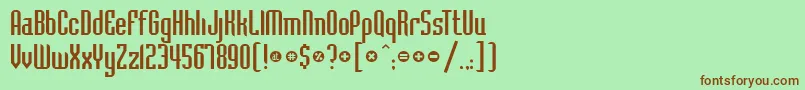 Bedrock Font – Brown Fonts on Green Background
