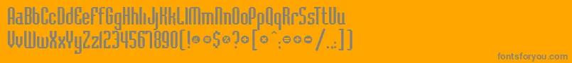 Bedrock Font – Gray Fonts on Orange Background