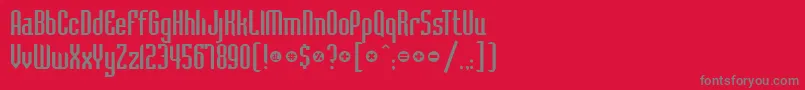 Bedrock Font – Gray Fonts on Red Background