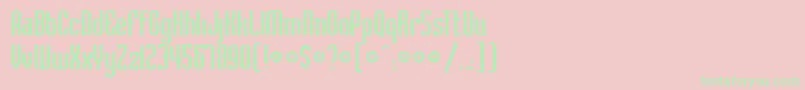 Bedrock Font – Green Fonts on Pink Background