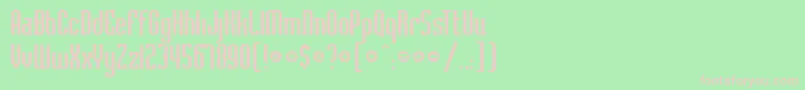 Bedrock Font – Pink Fonts on Green Background