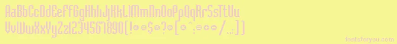 Bedrock Font – Pink Fonts on Yellow Background