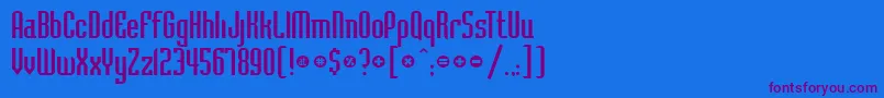 Bedrock Font – Purple Fonts on Blue Background