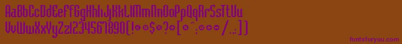 Bedrock Font – Purple Fonts on Brown Background