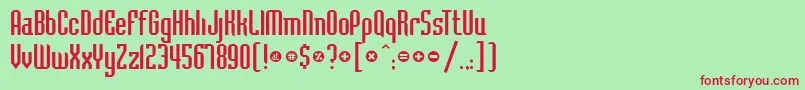 Bedrock-Schriftart – Rote Schriften auf grünem Hintergrund