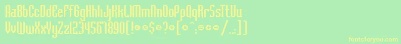 Bedrock Font – Yellow Fonts on Green Background