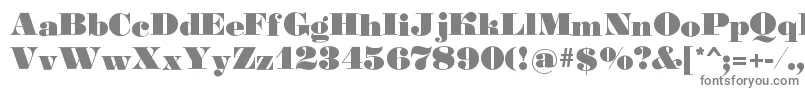 Gourmandise-fontti – harmaat kirjasimet valkoisella taustalla