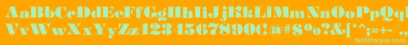 Gourmandise Font – Green Fonts on Orange Background