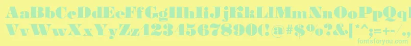 Gourmandise Font – Green Fonts on Yellow Background