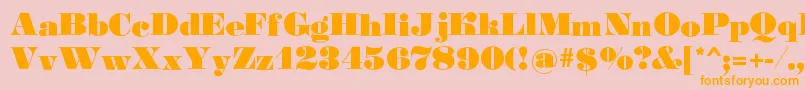 Gourmandise Font – Orange Fonts on Pink Background