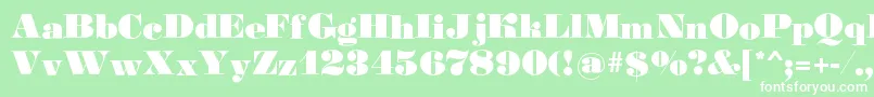 Gourmandise Font – White Fonts on Green Background