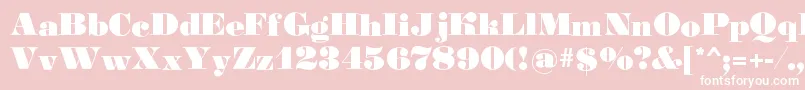 Gourmandise Font – White Fonts on Pink Background